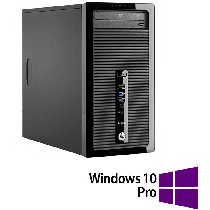 Sistem desktop Refurbished ProDesk 400 G2 Intel Core i5-4570T 8GB 500GB HDD Windows 10 Pro Black