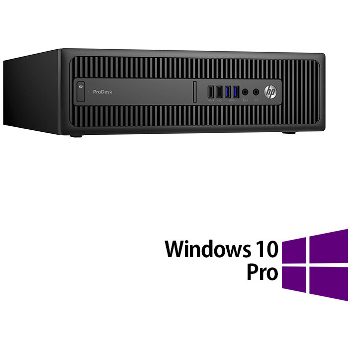 Sistem desktop Refurbished ProDesk 600 G2 Intel Core i3-6100 8GB 120GB SSD Windows 10 Pro Black