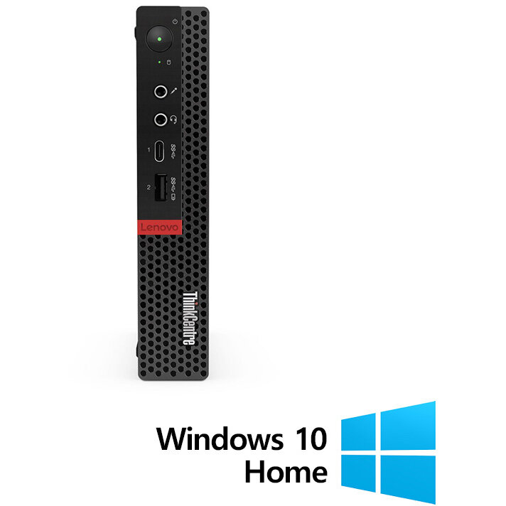 Mini PC Refurbished ThinkCentre M920q Intel Core i5-9400T 16GB 256GB SSD Windows 10 Home Black