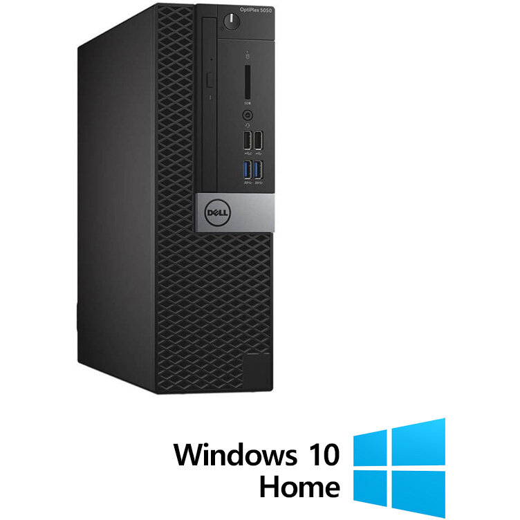 Calculator Refurbished OptiPlex 5050 SFF, Intel Core i5-7500 3.40GHz, 8GB DDR4, 256GB SSD + Windows 10 Home