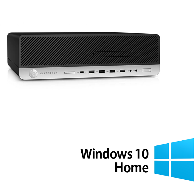 Sistem desktop Refurbished ProDesk 800 G3 Intel Core i5-7500 16GB 500GB SSD + 1TB HDD Windows 10 Home Black