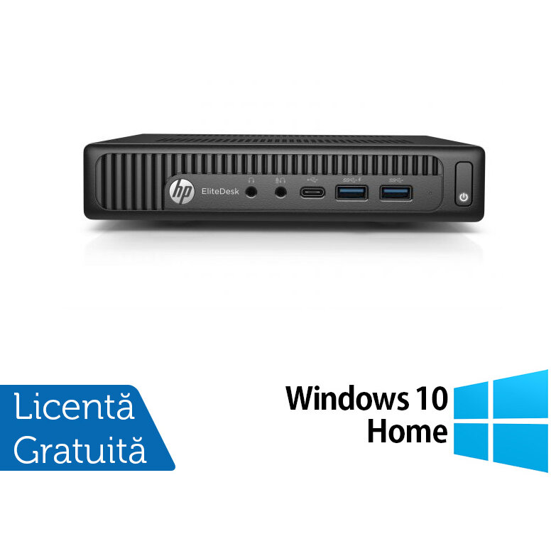 Mini PC Refurbished EliteDesk 800 G2 Intel Core i5-6500T 16GB 256GB SSD Windows 10 Home Black