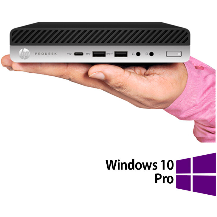 Mini PC Refurbished ProDesk 600 G4 Intel Core i5-8500T 8GB 256GB SSD Windows 10 Pro Black
