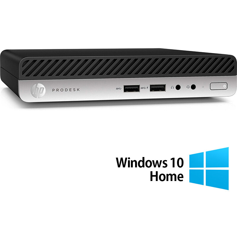 Mini PC ProDesk 400 G4 Intel Core i3-8100T 8GB 256GB SSD Windows 10 Home Black