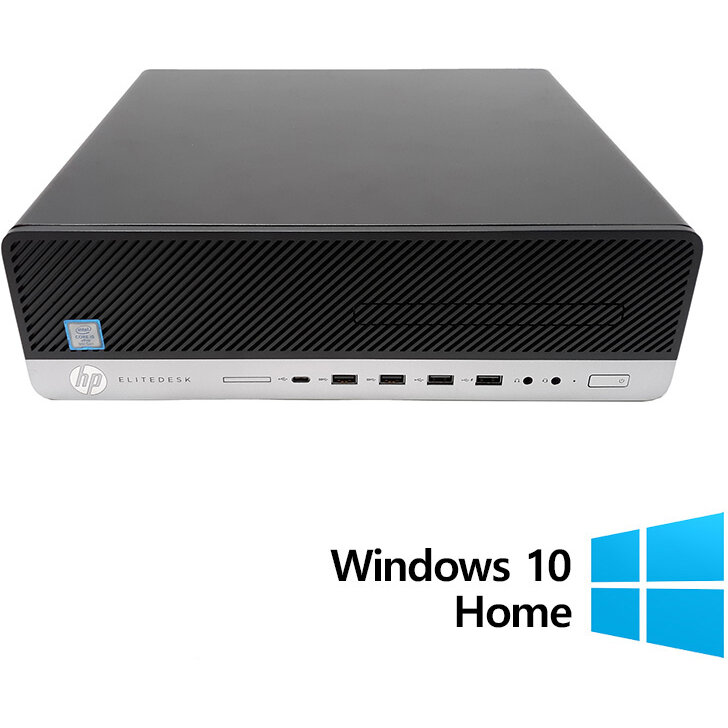 Sistem desktop Refurbished EliteDesk 800 G5 Intel Core i5-9500 16GB 512GB SSD Windows 10 Home Black
