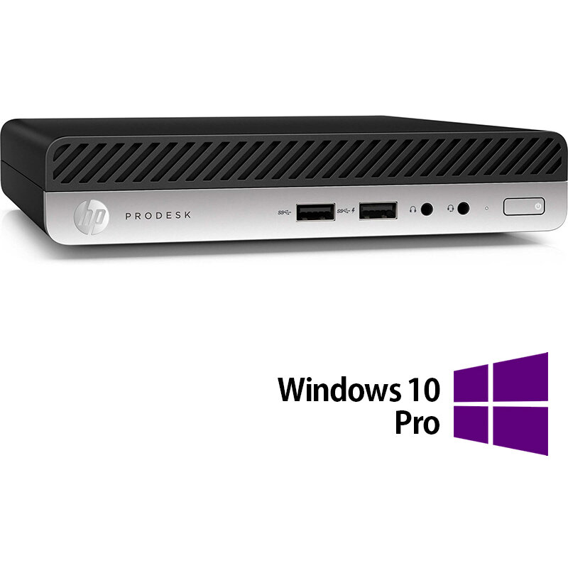 Mini PC ProDesk 400 G4 Intel Core i5-8500T 8GB 256GB SSD Windows 10 Pro Black