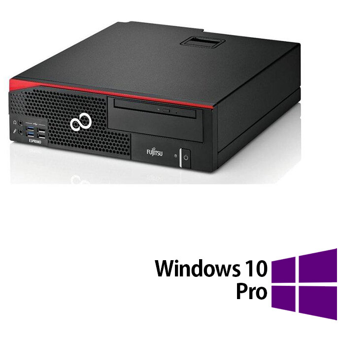 Sistem desktop Refurbished Esprimo D556 Intel Core i3-6100 8GB 500GB HDD Windows 10 Pro Black