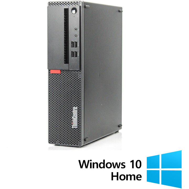 Sistem desktop Refurbished ThinkCentre M910s Intel Core i5-7500 8GB 256GB SSD Windows 10 Home Black