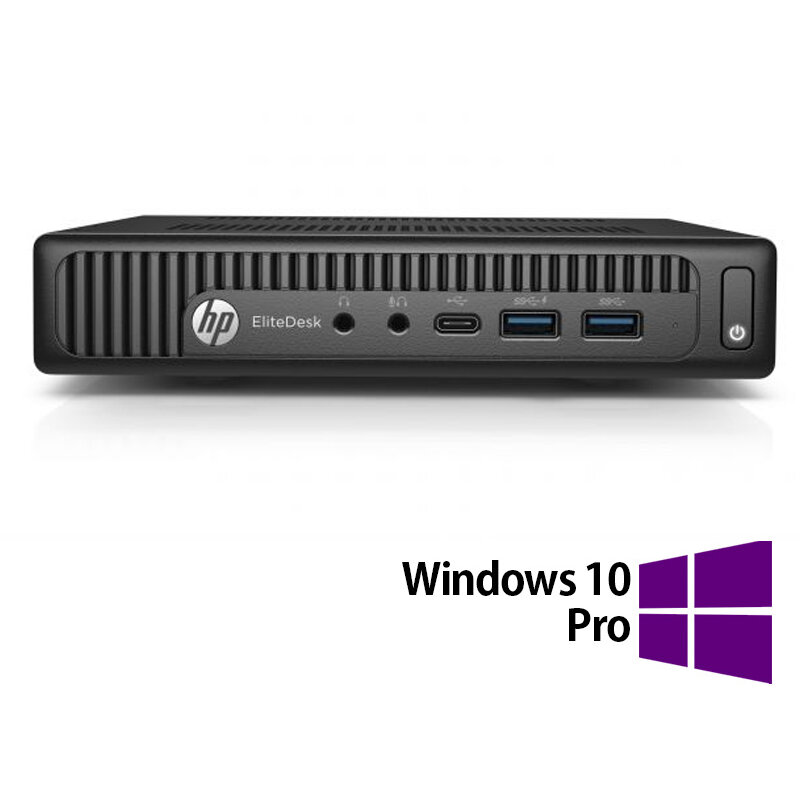 Mini PC Refurbished EliteDesk 800 G2 Intel Core i5-6500T 8GB 128GB SSD Windows 10 Pro Black