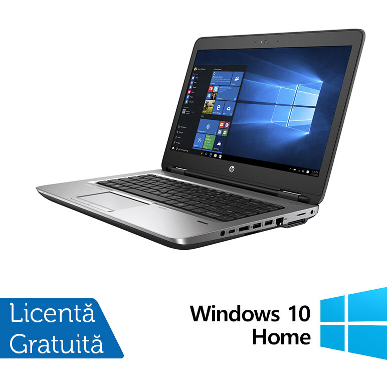 Laptop Refurbished EliteBook 640 G3 HD HD 14 inch Intel Core i5-7300U 8GB 256GB SSD Windows 10 Home Silver