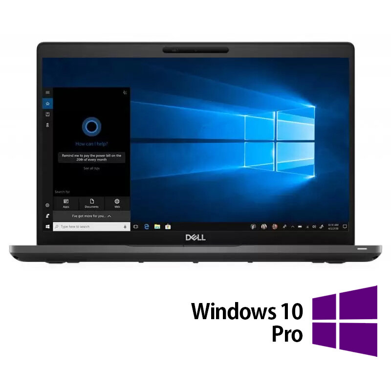 Laptop Refurbished Latitude 5400 14 inch FHD Intel Core i5-8365U 8GB 256GB SSD Windows 10 Pro Grey