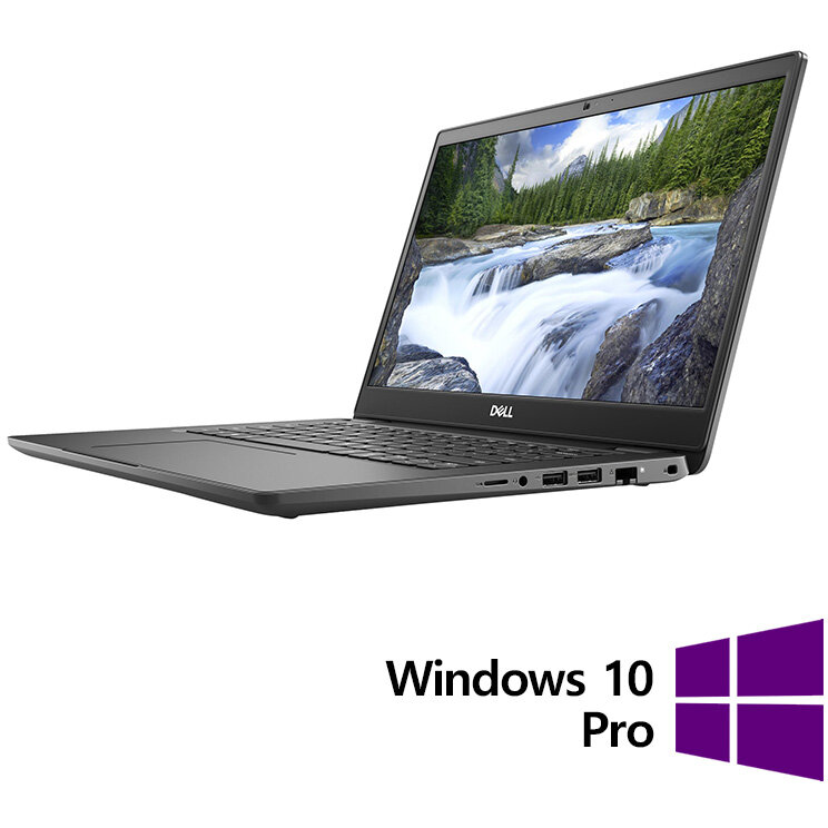Laptop Refurbished Latitude 3410 FHD 14 inch Intel Core i5-10210U 8GB 256GB SSD Windows 10 Pro Grey