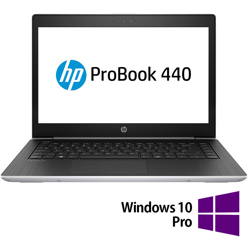 Laptop Refurbished ProBook 440 G5 FHD 14 inch Intel Core i5-8250U 8GB 256GB SSD Windows 10 Pro Silver