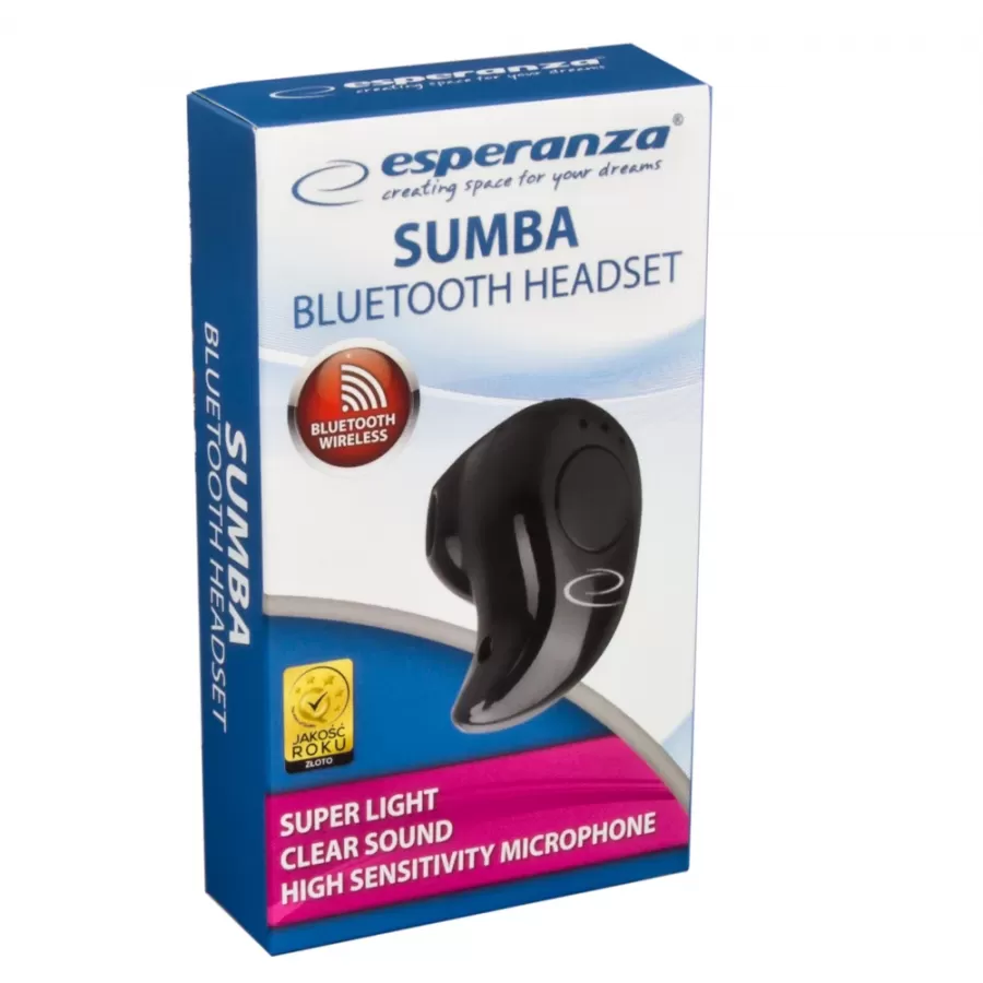 Cască Mono Bluetooth Esperanza Sumba EH185 Negru