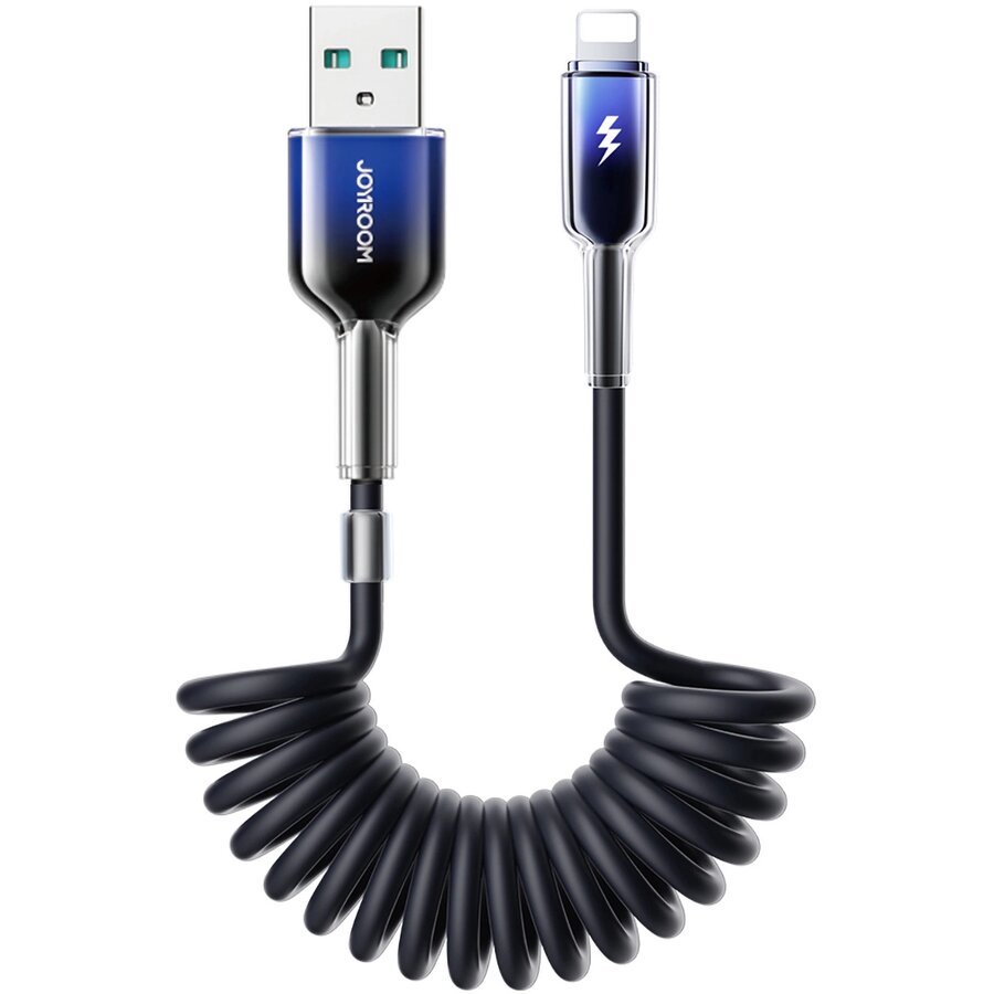 Cablu de date S-A43, USB/Lightning, 3A, 1.5m, Negru