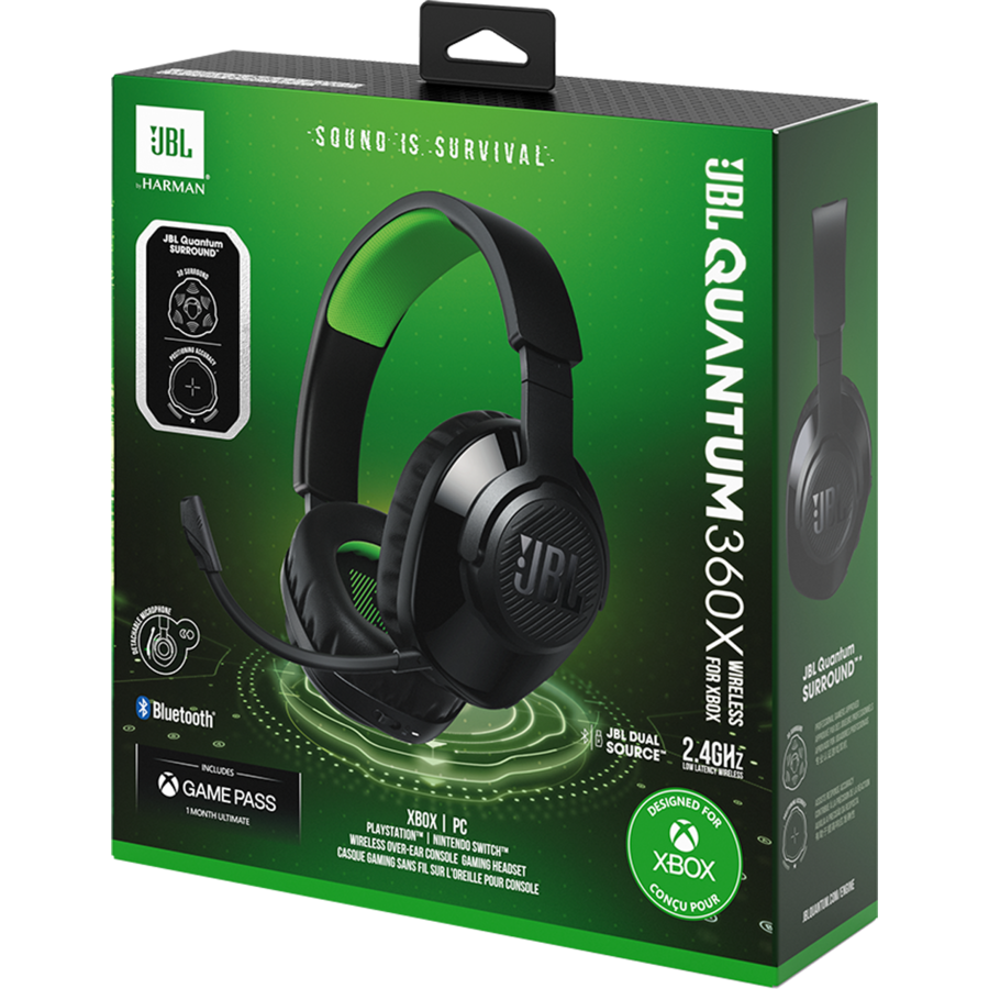 Casti Gaming Quantum 360X pentru XBox Wireless Microfon Detasabil Negru/Verde