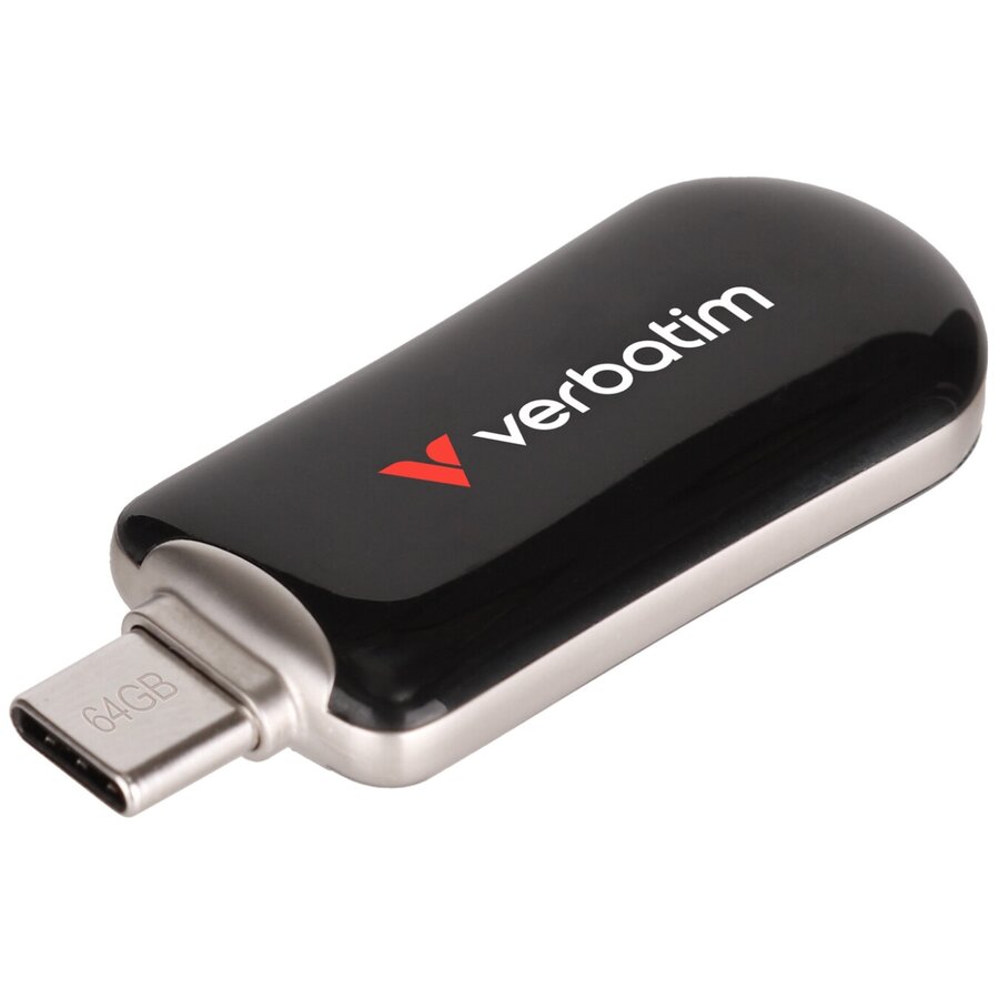 USB Flash Drive Verbatim Plectra 512GB USB-C 3.2 Gen 1 Negru — imaginea 2