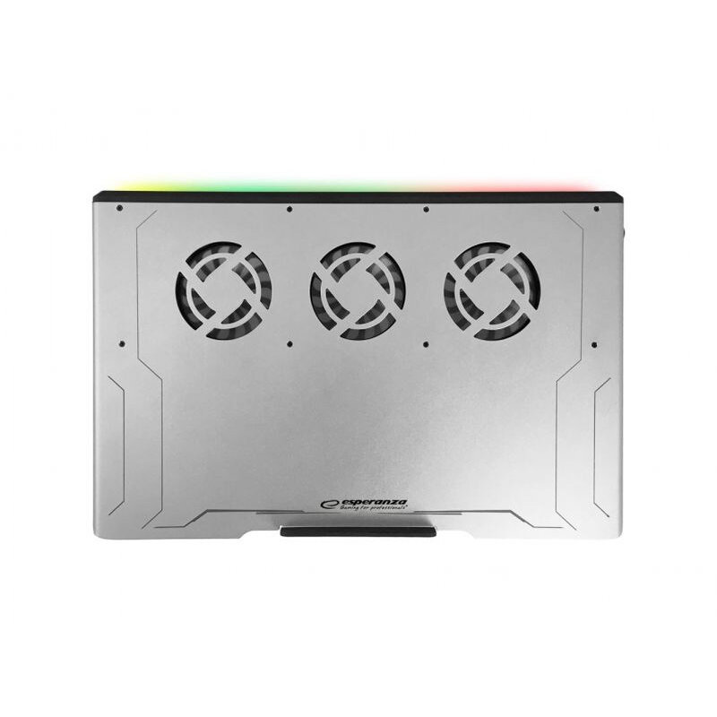 Stand Cooler Laptop Gaming Esperanza Boreas EGC108 Iluminare RGB Gri/Negru — imaginea 3