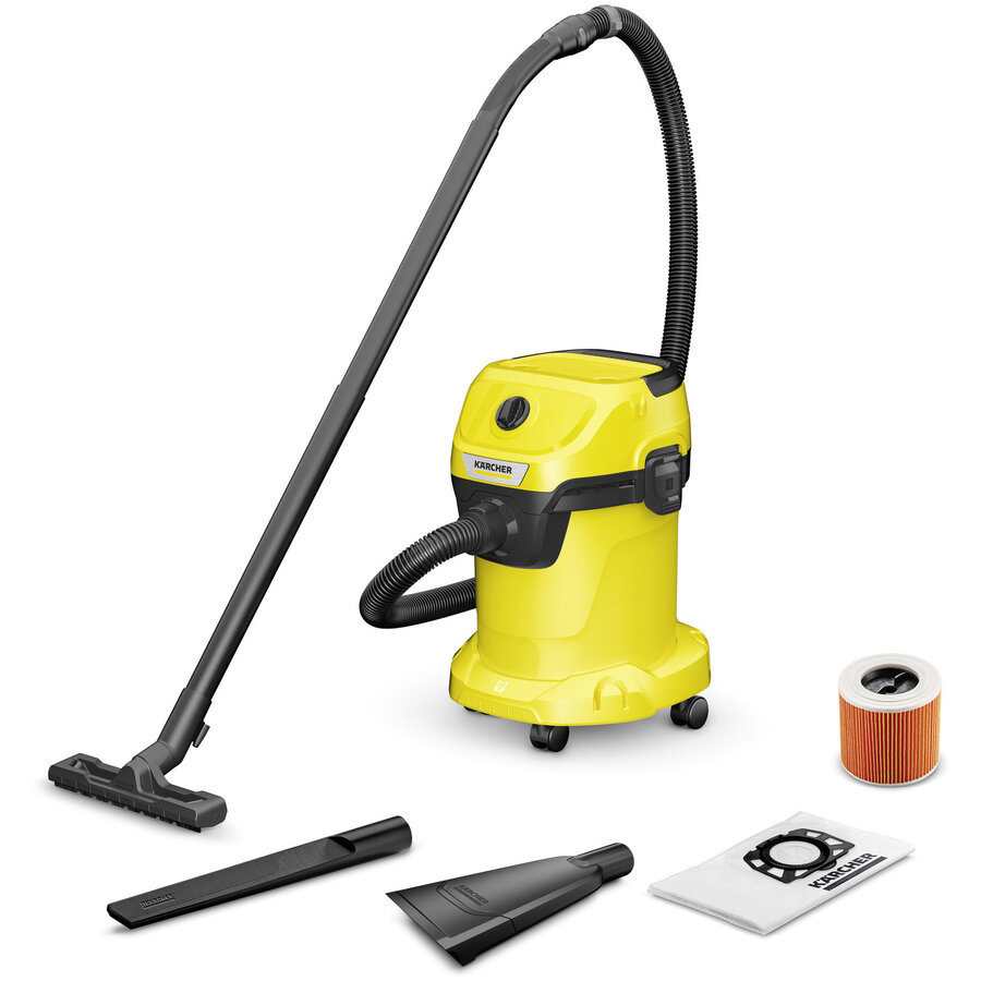 Aspirator Karcher umed & uscat WD3 S, 1000W, 17L, Galben/Negru/Argintiu - imagine 2