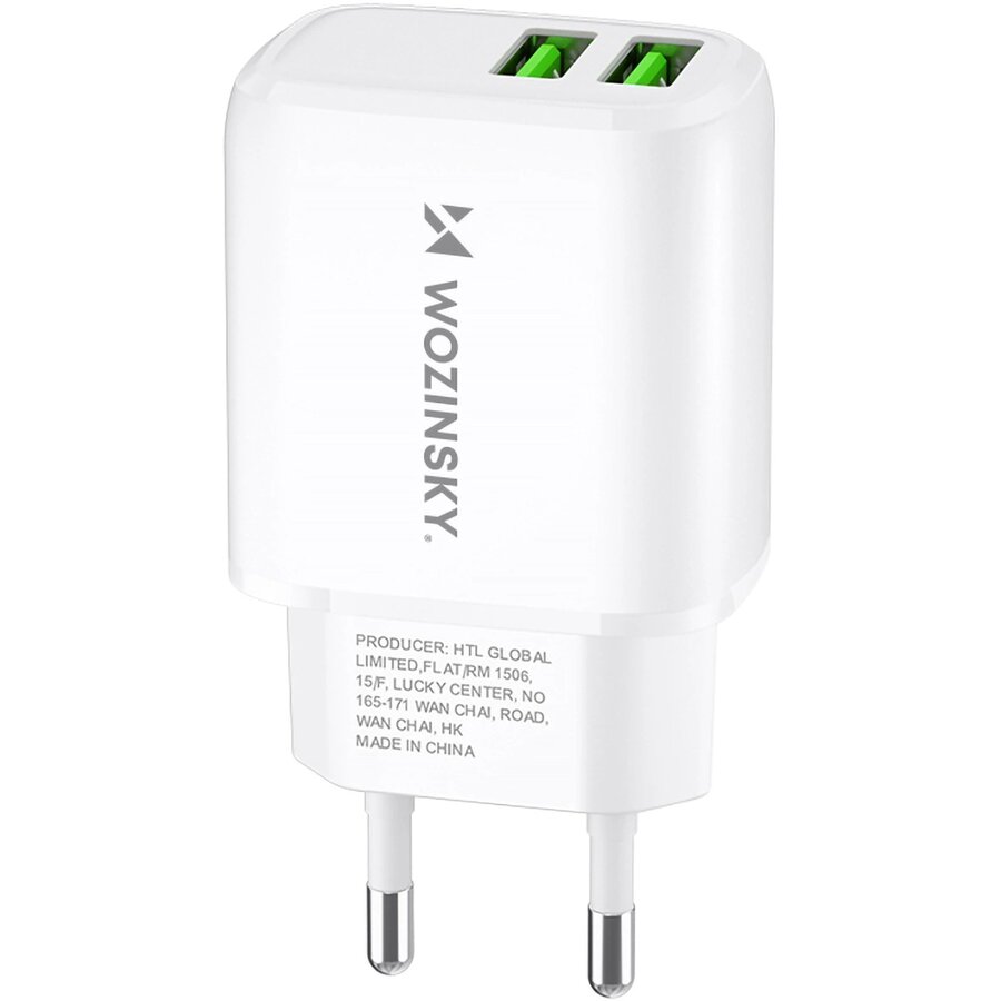 Incarcator CUWCW, 2x USB, 2.4A, Alb