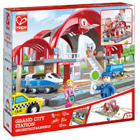 Jucarie Din Lemn Set Gara Centrala 45 Piese Multicolor