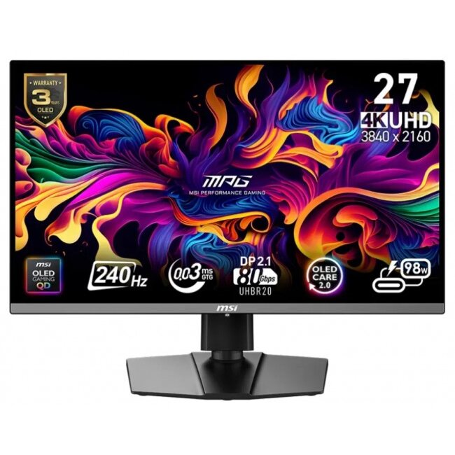 Monitor MPG 272URX QD-OLED 26.5inch QD-OLED  4K UHD  0.03ms  240Hz Negru