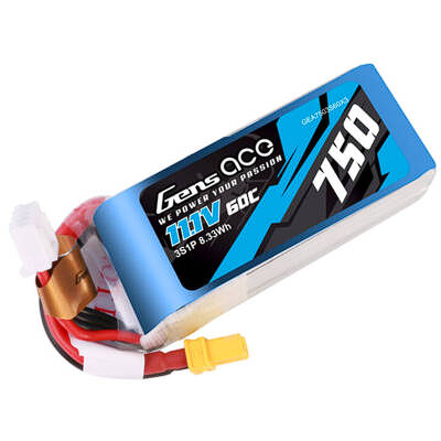 Acumulator 750mAh 11.1V 60C 3S1P Lipo  XT30 Albastru
