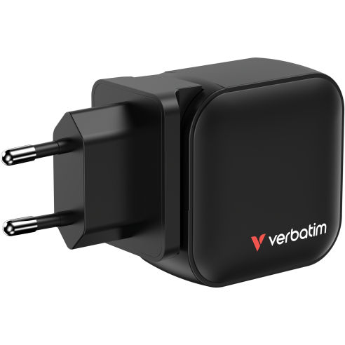 Incarcator Verbatim mini GaN, 70W, EU/UK/US2 x USB-C PD 70W , 1 x USB-A QC 3.0 - imagine 2