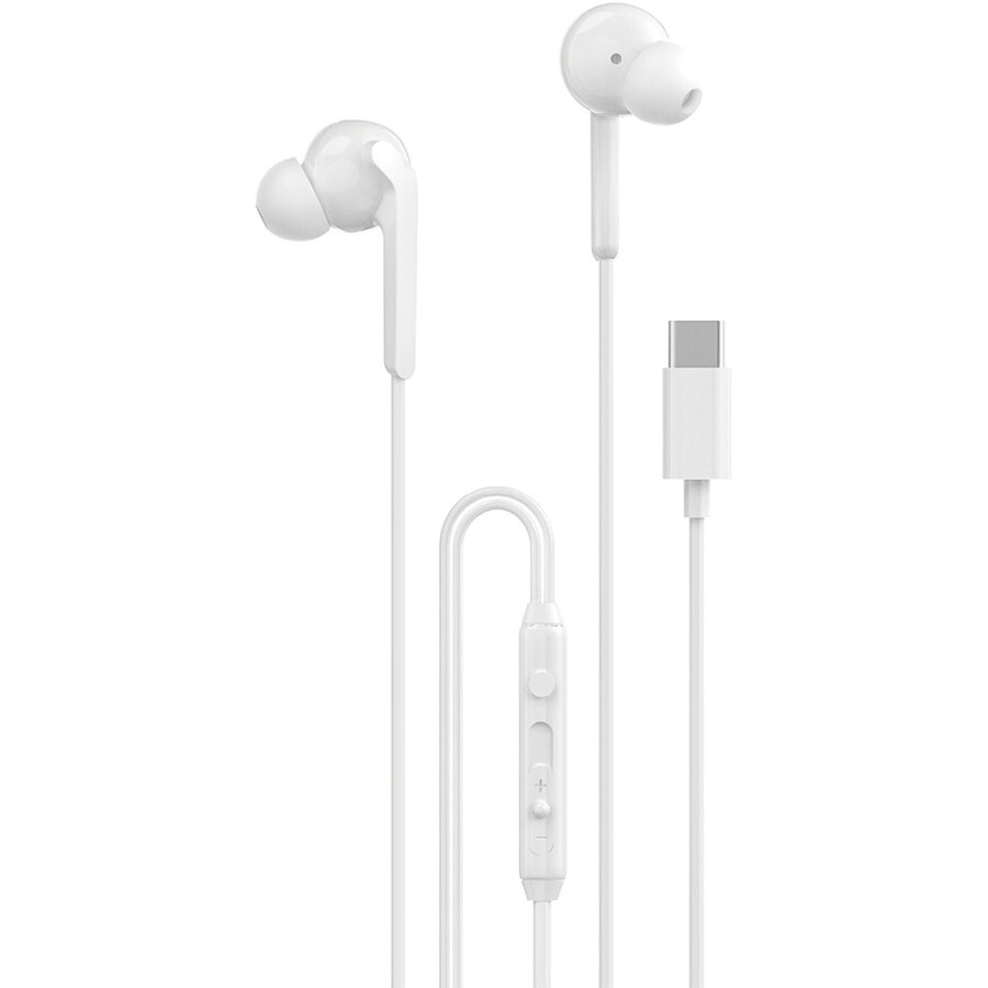 Casti In-Ear X3C Plus Control pe Fir USB-C Lungime Cablu 1.2M Alb