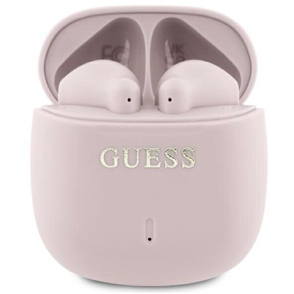 Casti wireless Guess GUTWSJ14ESGP TWS, Printed Classic Logo, Bluetooth 5.3, 300 mAh, USB-C, IPX5, Roz - imagine 2