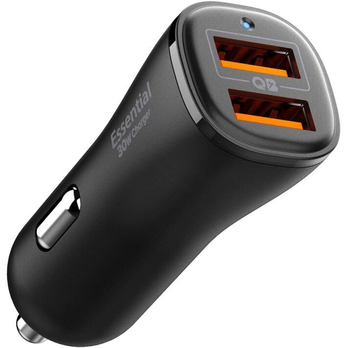 Incarcator Essential EV302, 2x USB, 30W, Negru