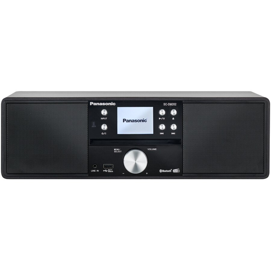 Microsistem Audio Stereo All-in-One Panaonic SC-DM202EG-K CD Player Radio DAB+ / FM Bluetooth Negru