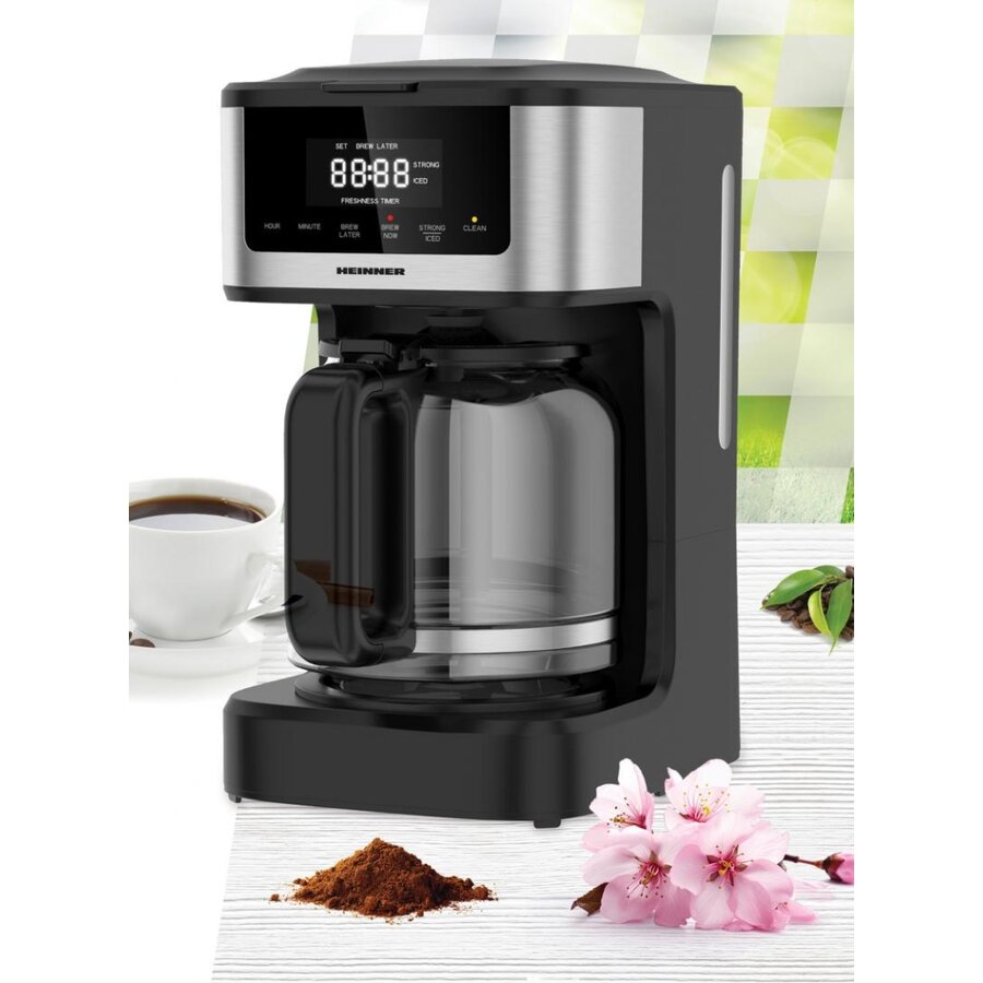 Cafetiera HCM-DD900BKSS 1.8L Display Digital cu Control Touch Functie Autocuratare 900W Negru/Argintiu