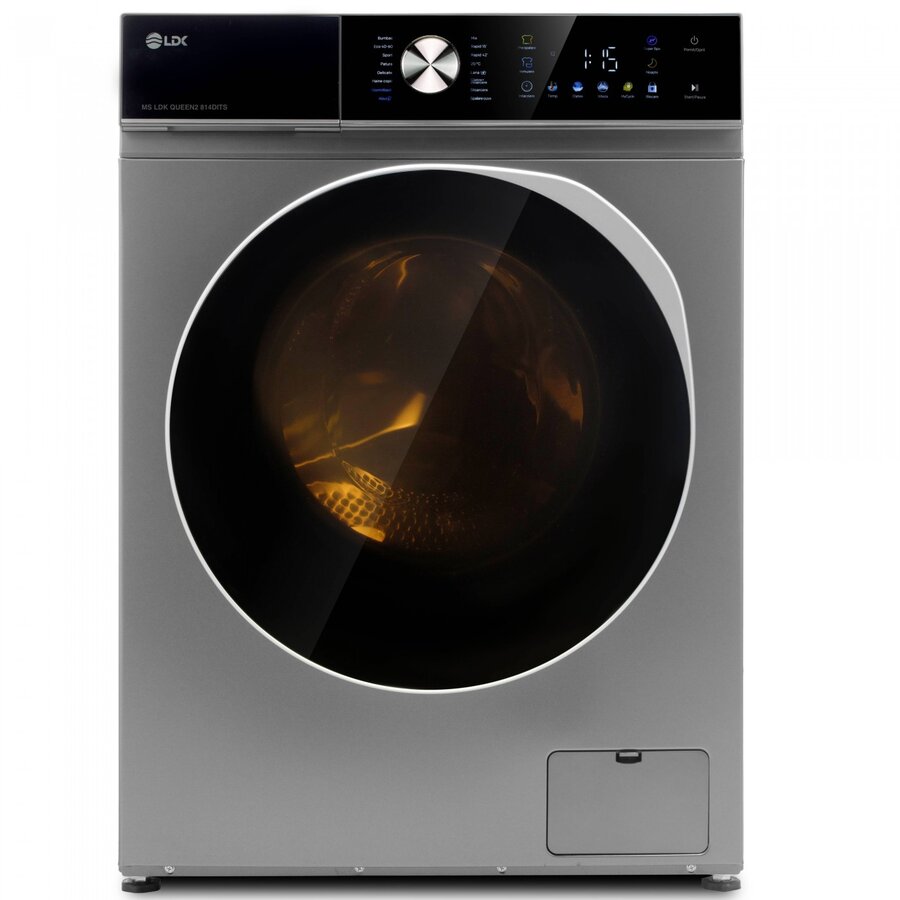 Masina De Spalat Rufe Queen2 814DITS A Clasa A Capacitate 8 Kg 1400Rpm 16 Programe Control Touch Argintiu