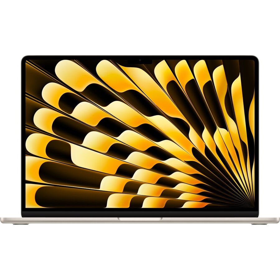 Laptop MacBook Air 15, cu procesor M4, 10 nuclee CPU si 10 nuclee GPU, 24GB RAM, 512GB, Starlight, Tastatura Internationala, Manual RO - imagine 2