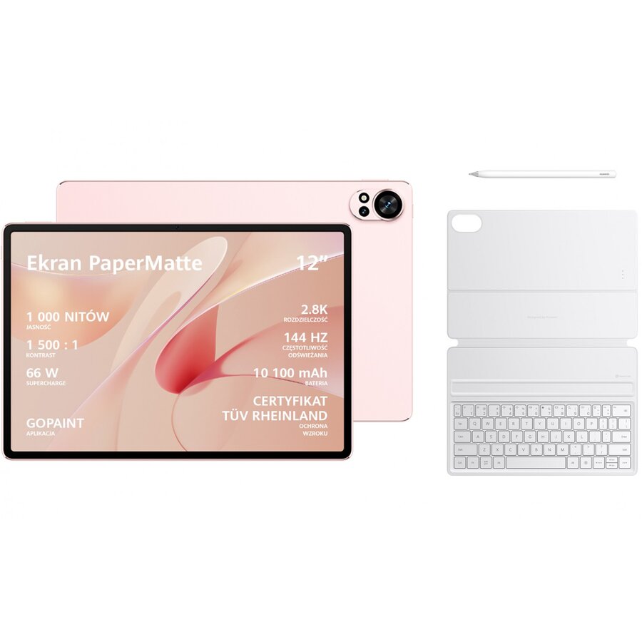 Tableta MatePad 12X 12GB 256GB PaperMatte WiFi + Keyboard + Stylus Roz