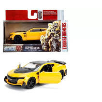 Masinuta Metalica Transformers 2016 Chevy Camaro Scara 1 la 32 Galben