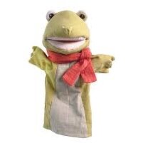 Papusa De Mana Broscuta Vorbareata Verde