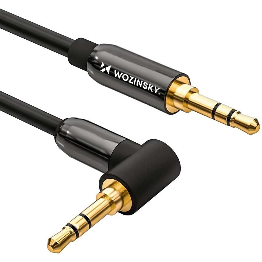 Cablu de date WACSAB-2M AUX, 2x Jack 3.5mm, 2m, Negru