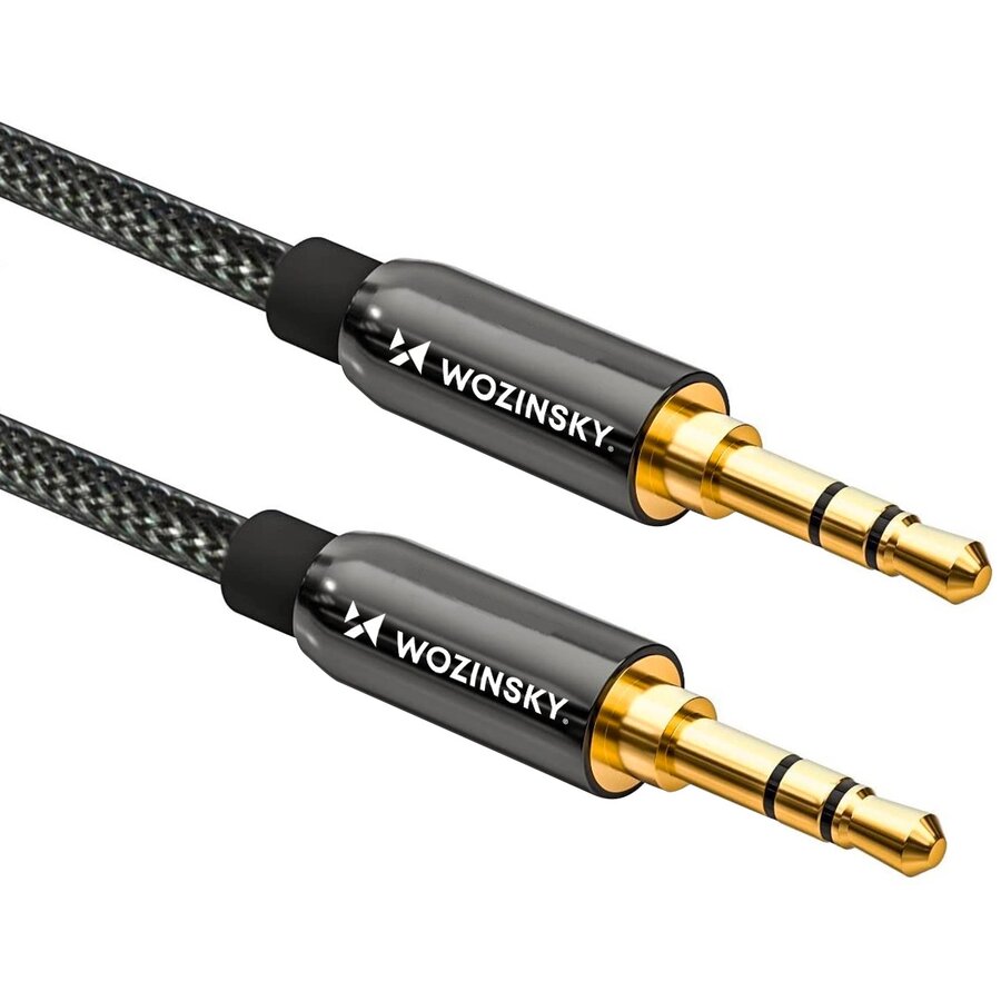Cablu de date WACMJB-2M AUX, 2x Jack 3.5mm, 2m, Negru