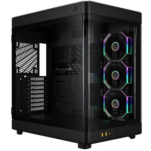 Carcasa PC Neso P1-Pro Full Tower 3 Ventilatoare ARGB 120MM Incluse fara Sursa Negru