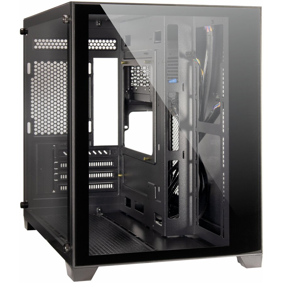 Carcasa PC C-501 Aspect Mini Tower Dual Chamber fara Sursa Negru