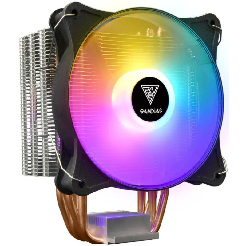 Cooler Procesor Boreas E1 410 Lite IIuminare fRGB Negru/Argintiu