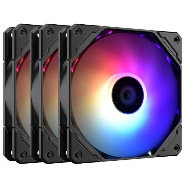 Set 3 Ventilatoare TF-12025 Pro 120MM Iluminare aRGB Negru