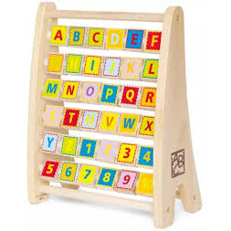 Jucarie Din Lemn Abac Alfabet Multicolor