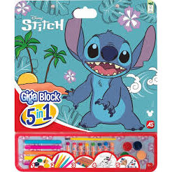 Set Pentru Desen Giga Block 5 in 1 Stitch Multicolor