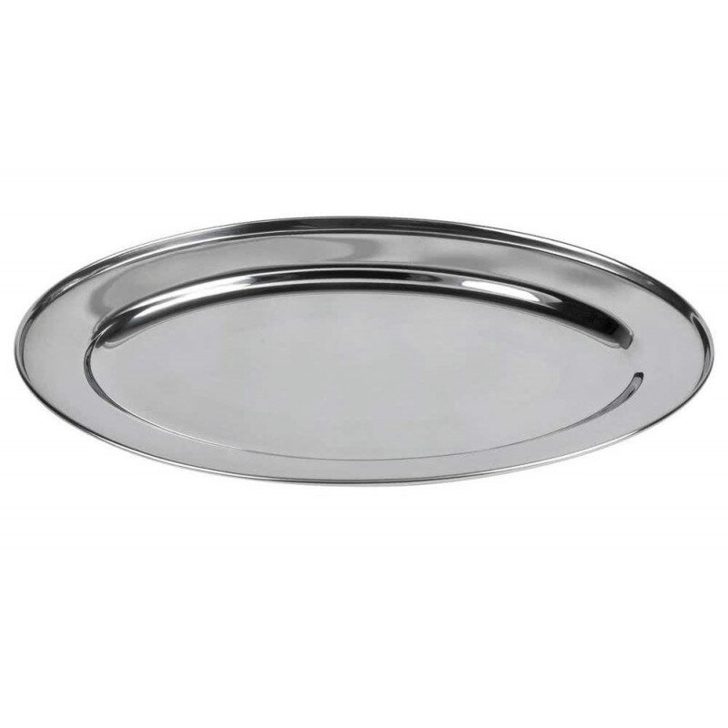 Tava Ovala HR-SNS-55OV din Inox 55x38x2.5CM Argintiu