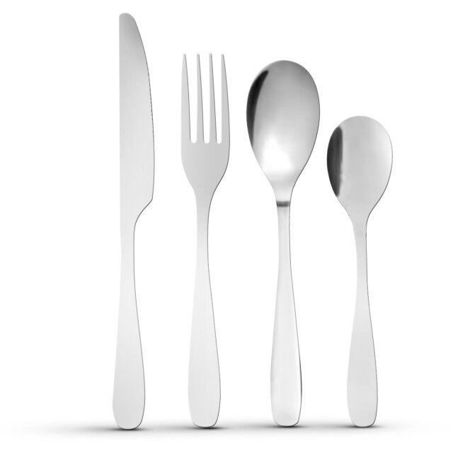 Set Tacamuri 16 Bucati Argintiu Mat