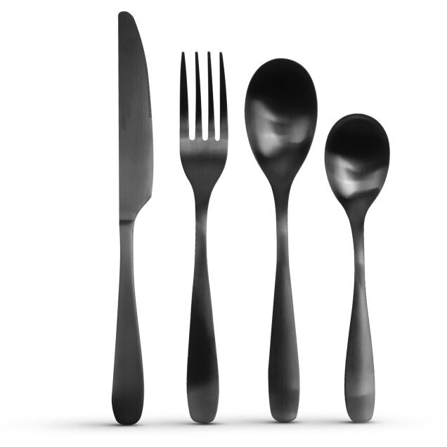 Set Tacamuri 16 Bucati Negru Mat