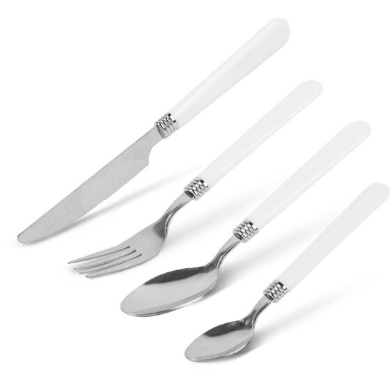 Set Tacamuri Cu Suport  16 Bucati  32.7 x 19.5 x 4.7cm Alb